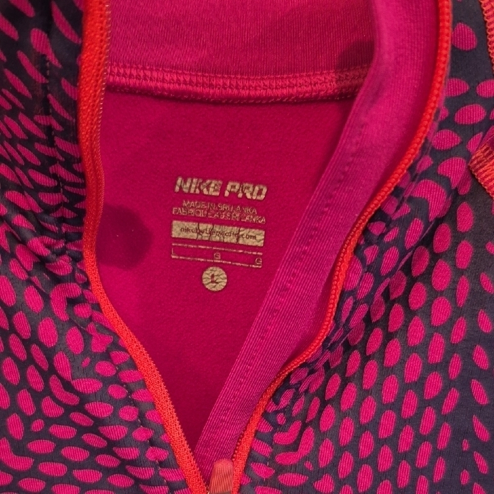 Nike Pro Dry Fit Pink And Purple Half-Zip Pullover - Picture 2 of 10